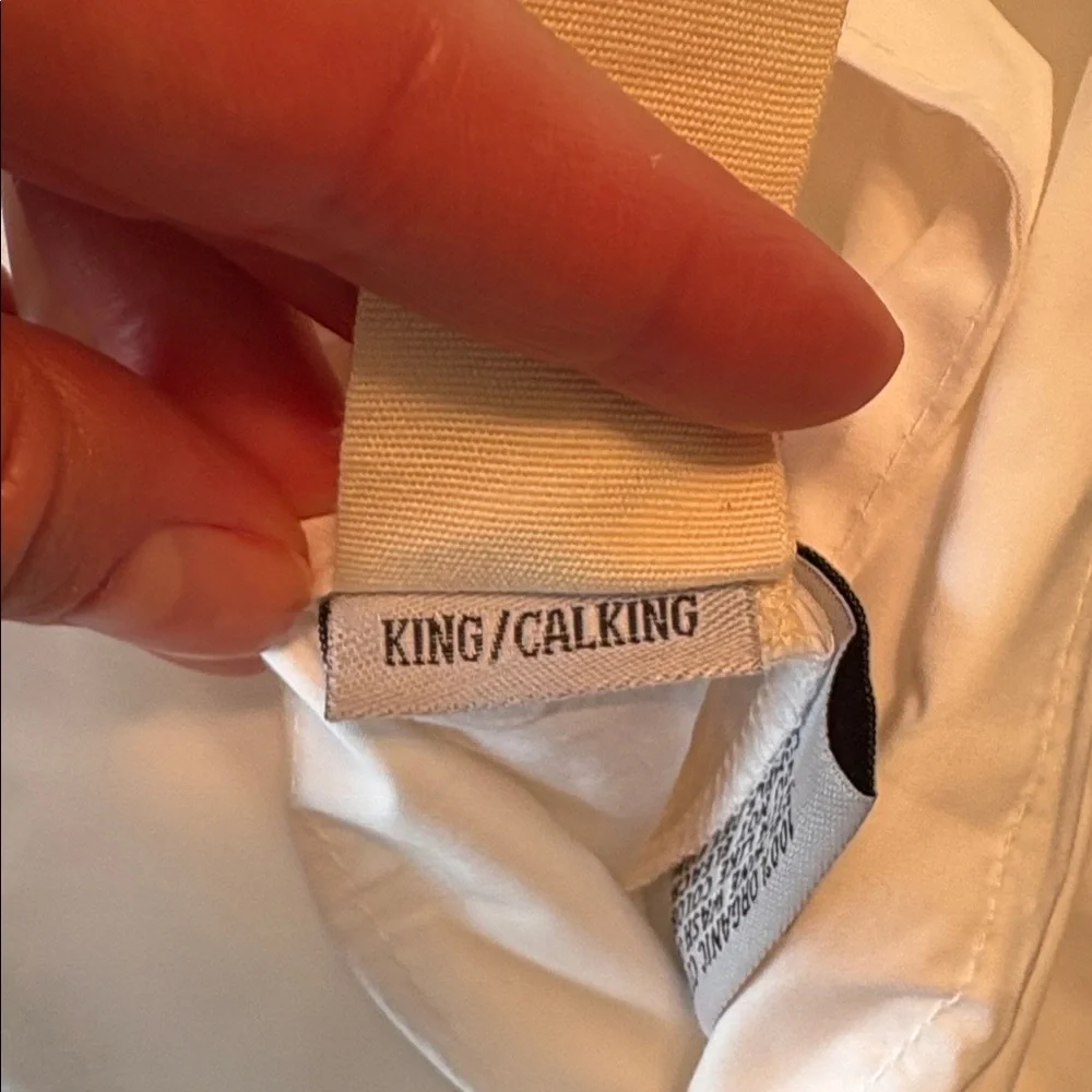 QUINCE Organic Percale Duvet Cover King Cal King White
